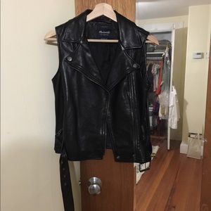 Madewell leather tour vest